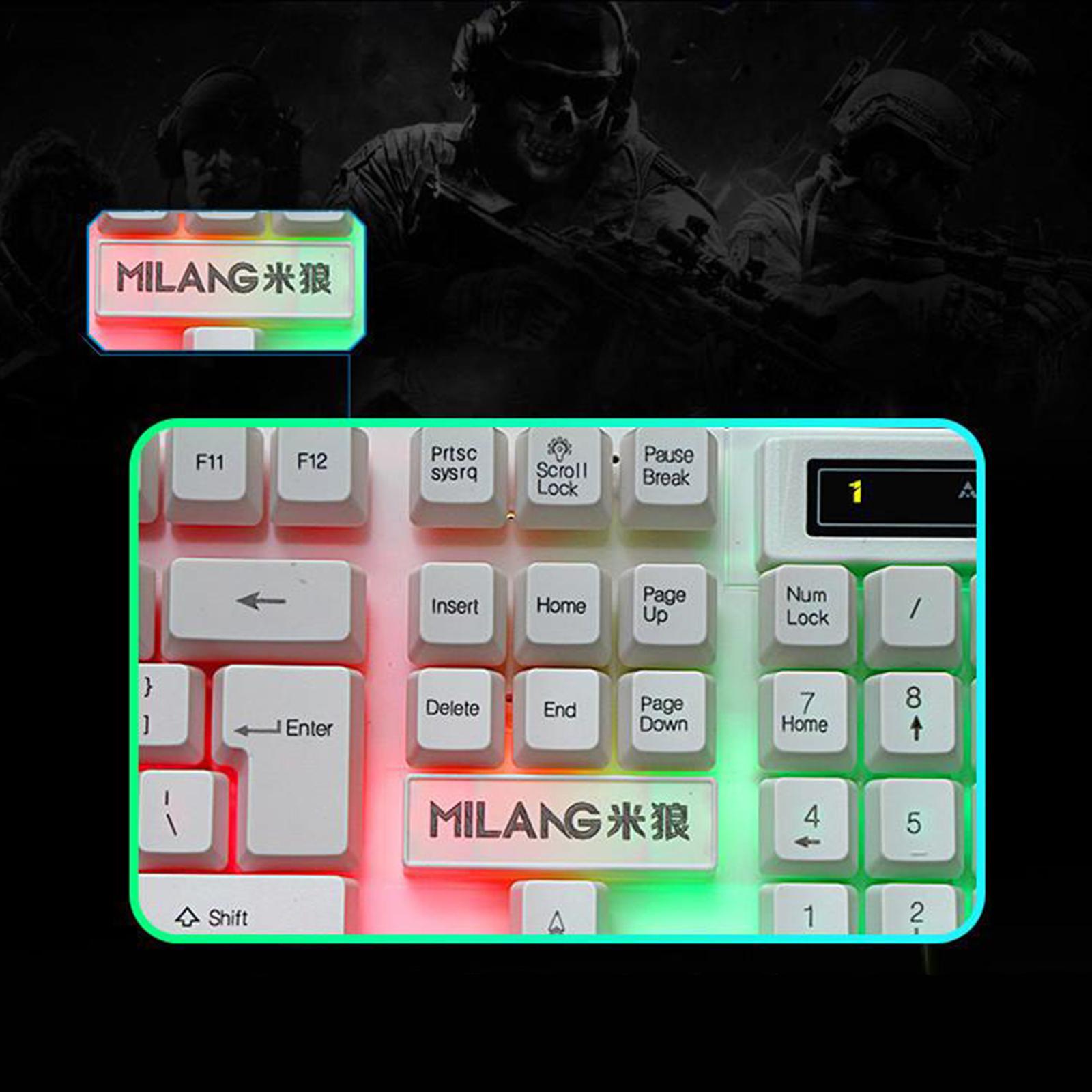 Wired Mechanical Keyboard Back - Gaming Keyboard Mouse Set 评论和价格